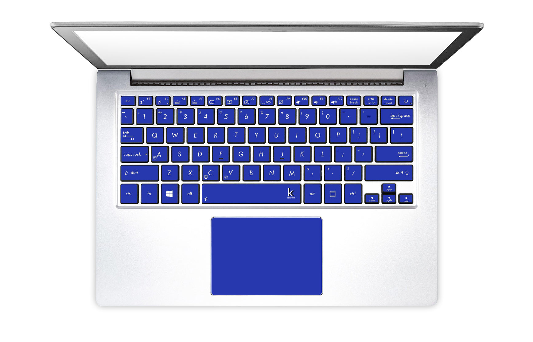 Electric Blue Laptop Keyboard Stickers • Keyshorts