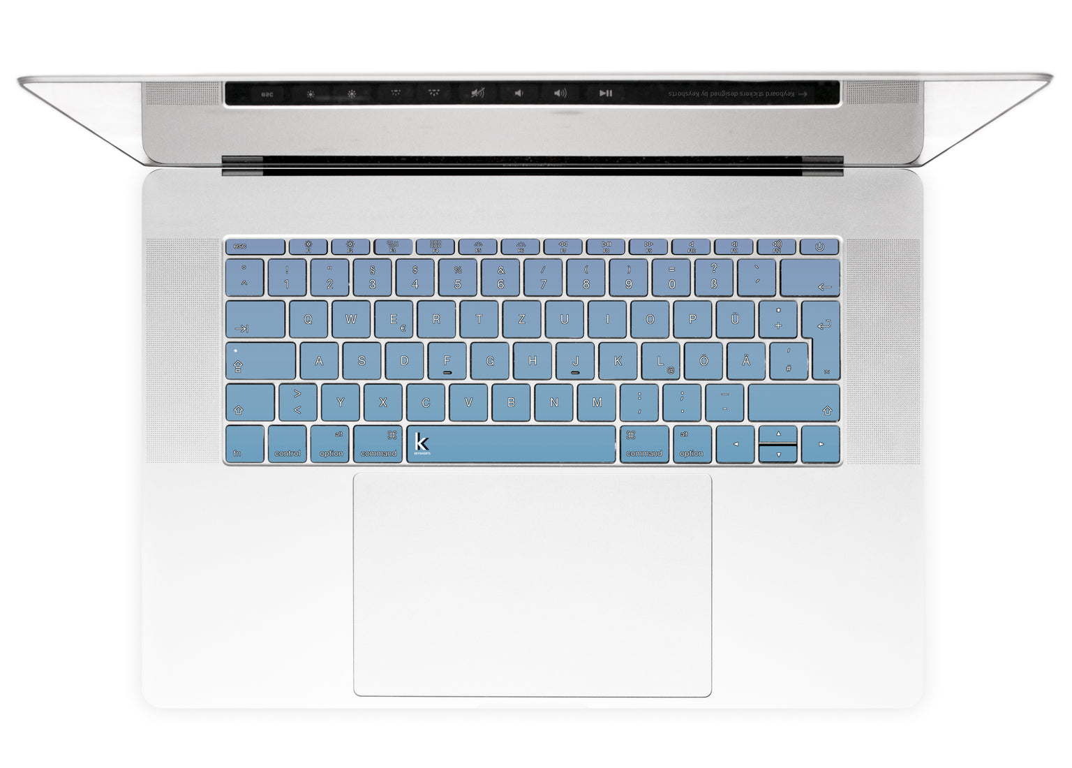 Fairy Tale Sky Ombre MacBook Keyboard Stickers alternate German keyboard