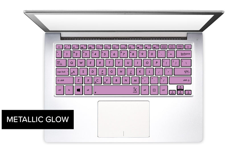 Ghost Pink Laptop Keyboard Stickers with metallic glow