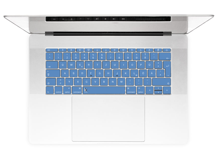 Heritage Blue MacBook Keyboard Stickers alternate German
