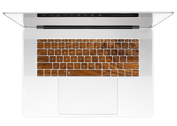 Honey Wood MacBook Keyboard Stickers alternate