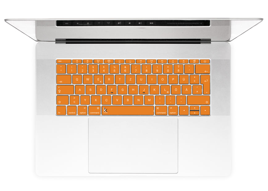 Juicy Orange MacBook Keyboard Stickers alternate German