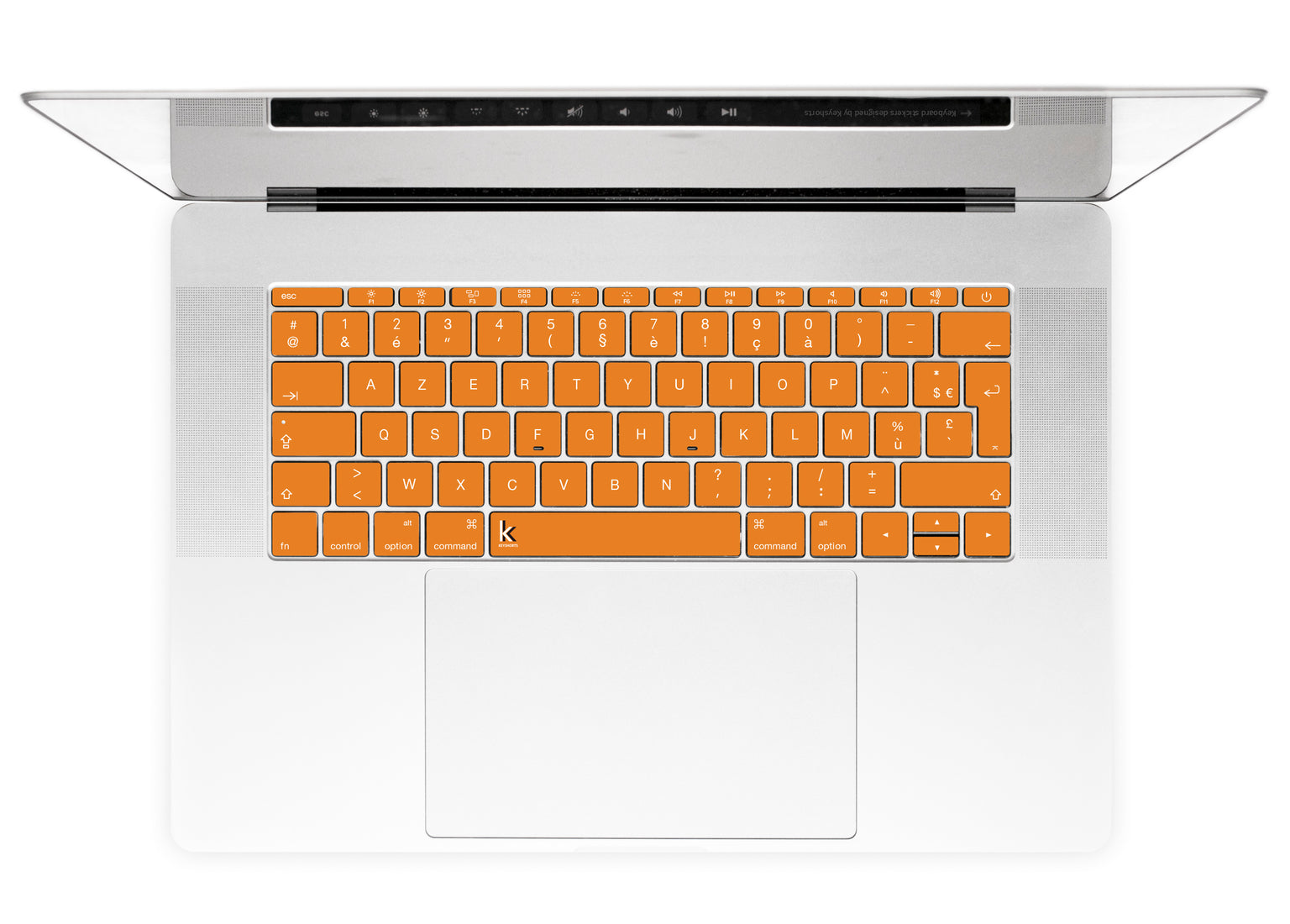 Juicy Orange MacBook Keyboard Stickers alternate French