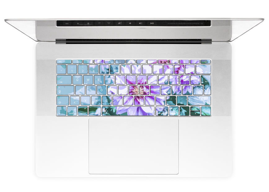 June Flowers MacBook Keyboard Stickers alternate