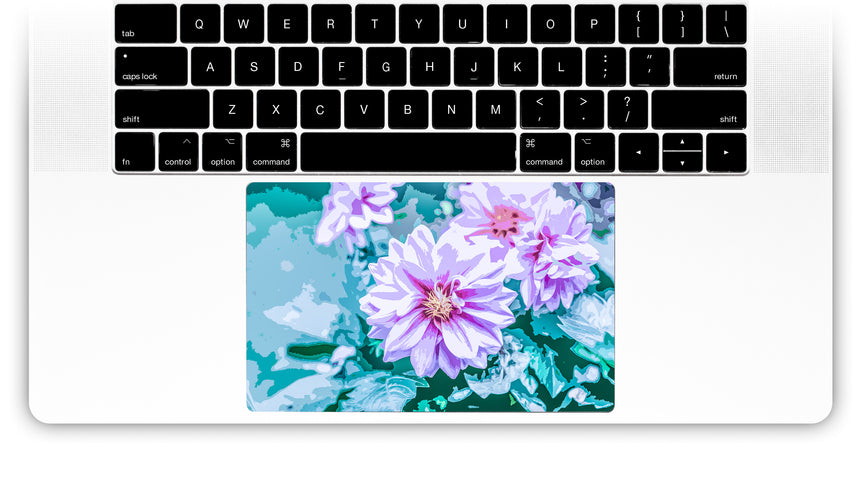 June Flowers MacBook Trackpad Sticker