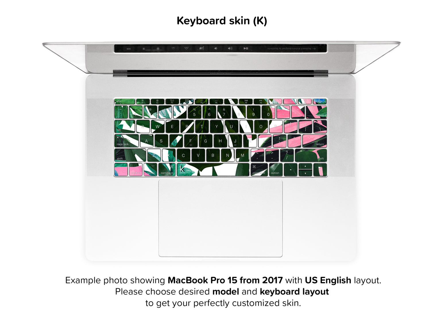 Jungle Times MacBook Skin - keyboard stickers