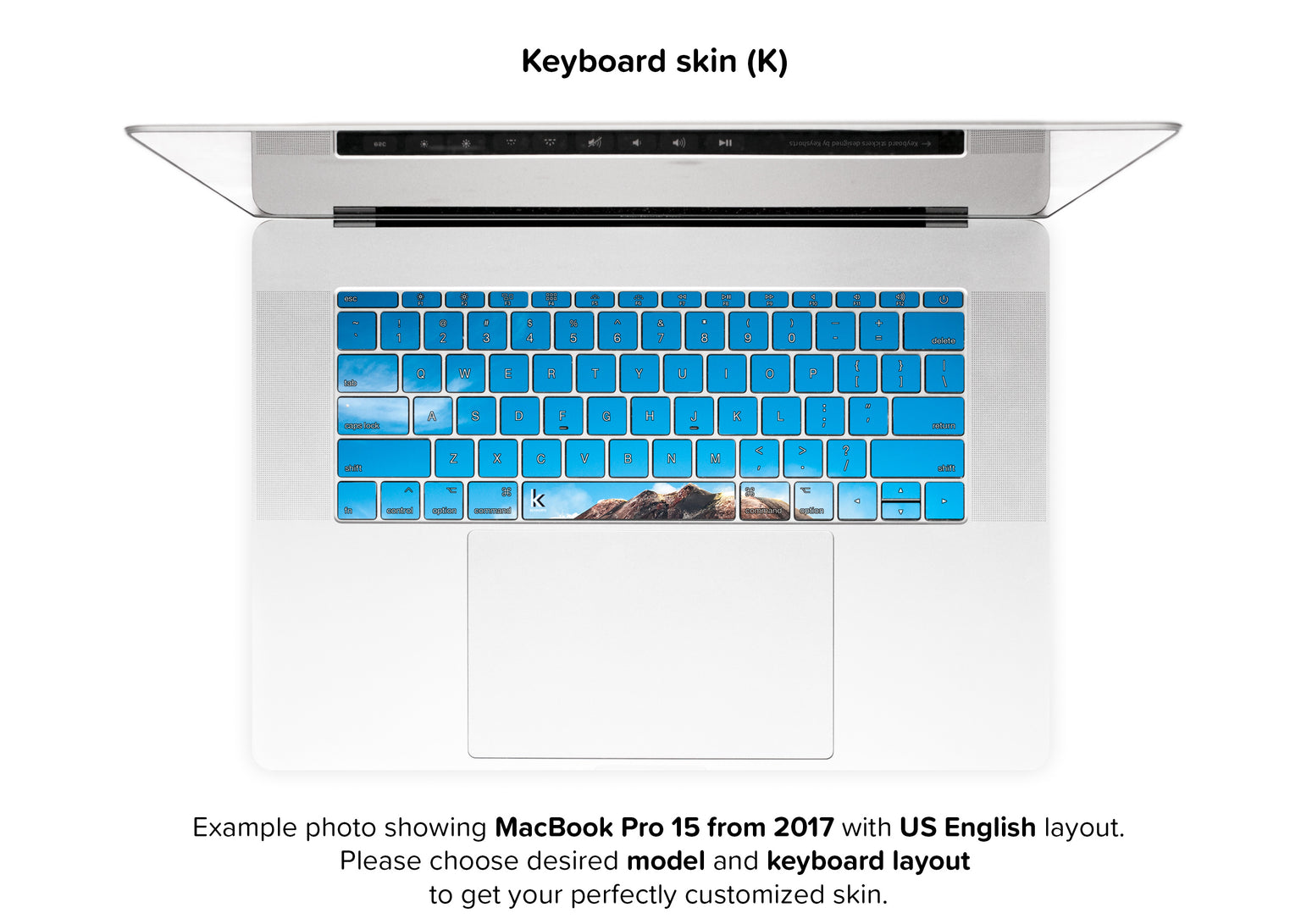 Love on Etna MacBook Skin - keyboard stickers