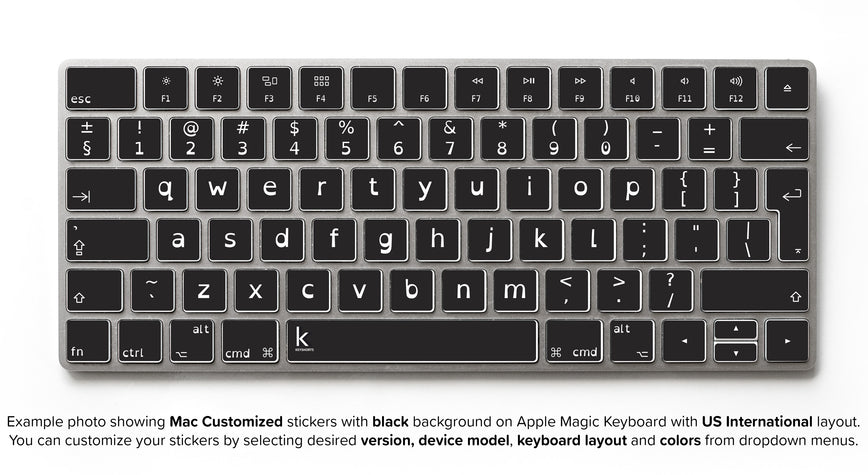 English Keyboard Stickers[5 in 1],Replacement English Keyboard Sticker with  White Font on Black Background Universal for Laptop Desktop Computer,Matte