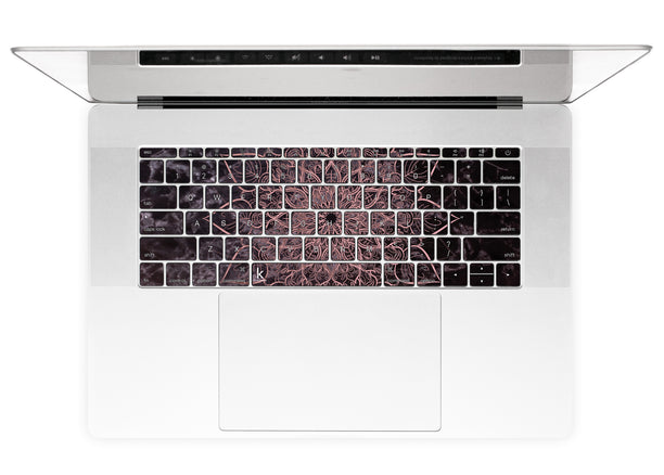 Marbleous Mandala MacBook Keyboard Stickers alternate
