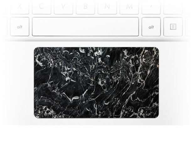 Marsala Black Marble Laptop Trackpad Sticker