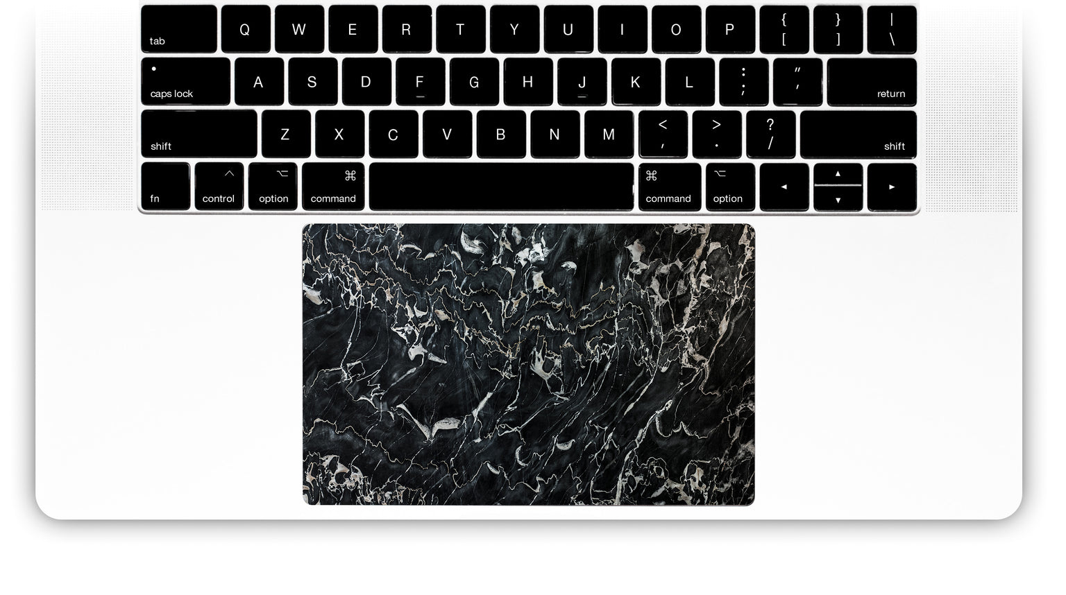 Marsala Black Marble MacBook Trackpad Sticker
