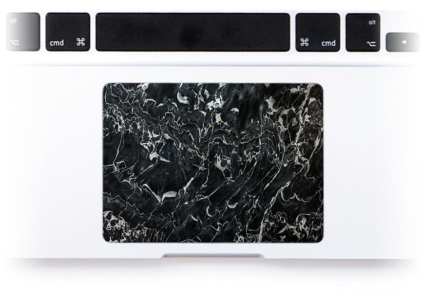 Marsala Black Marble MacBook Trackpad Sticker alternate