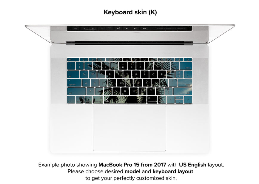 Marsala Sunset MacBook Skin - keyboard stickers