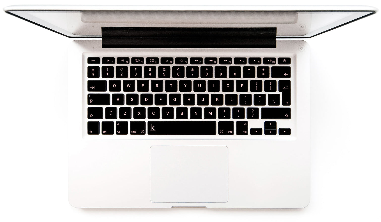 Metallic millennial pink MacBook keyboard stickers
