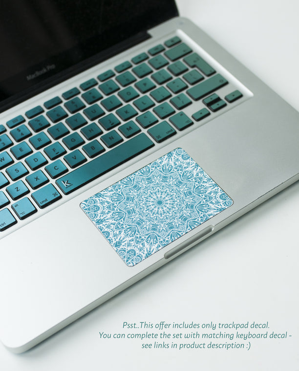 Mint Mandala MacBook Trackpad Sticker