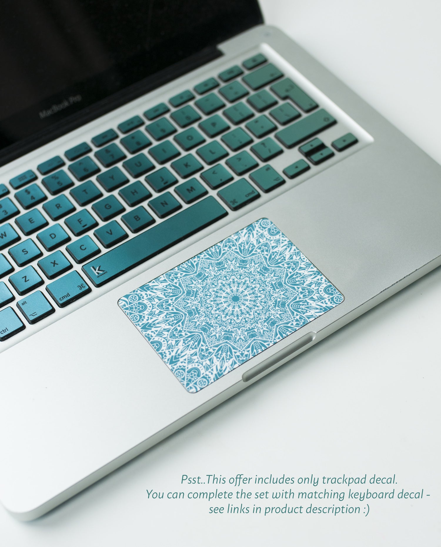 Mint Mandala Laptop Trackpad Sticker