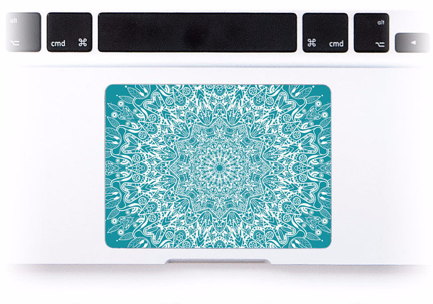 Mint Mandala MacBook Trackpad Sticker at Keyshorts.com