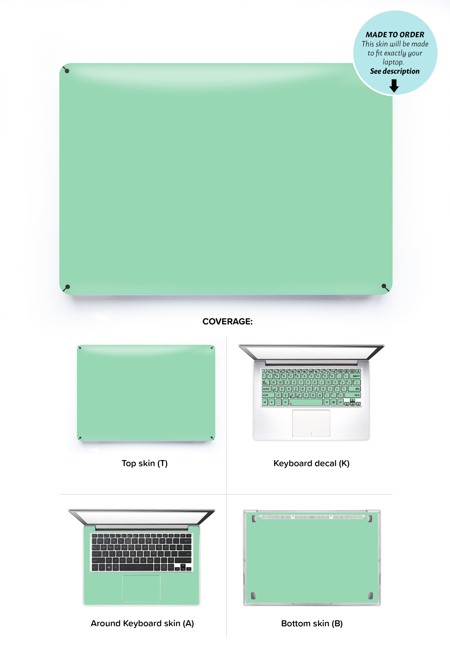 Neo Mint Laptop Skin