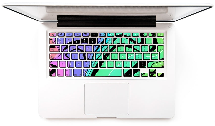 Neon Tiger MacBook Keyboard Stickers