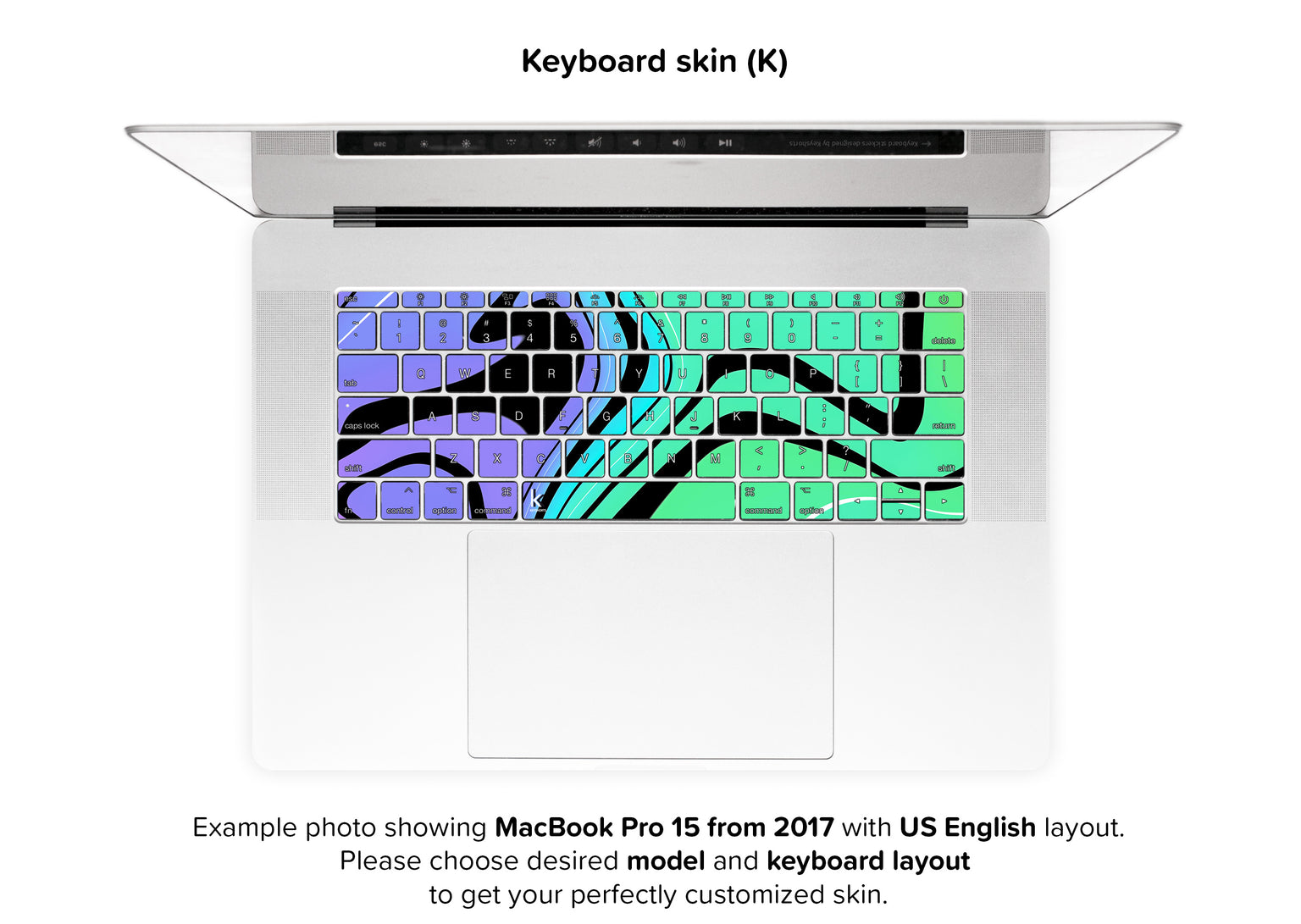 Neon Tiger MacBook Skin - keyboard stickers