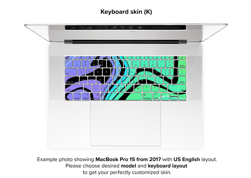 Neon Tiger MacBook Skin - keyboard stickers