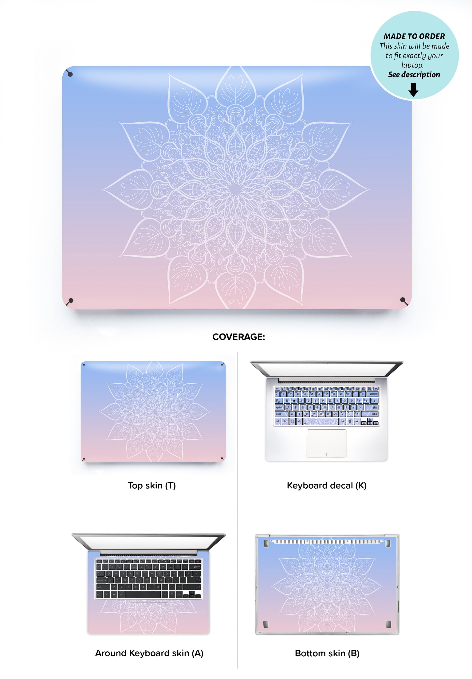 New Power Mandala Laptop Skin
