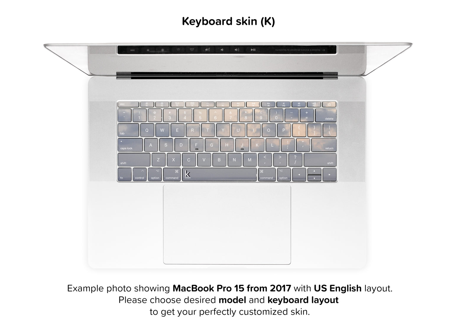 No Filter Here MacBook Skin - keyboard stickers