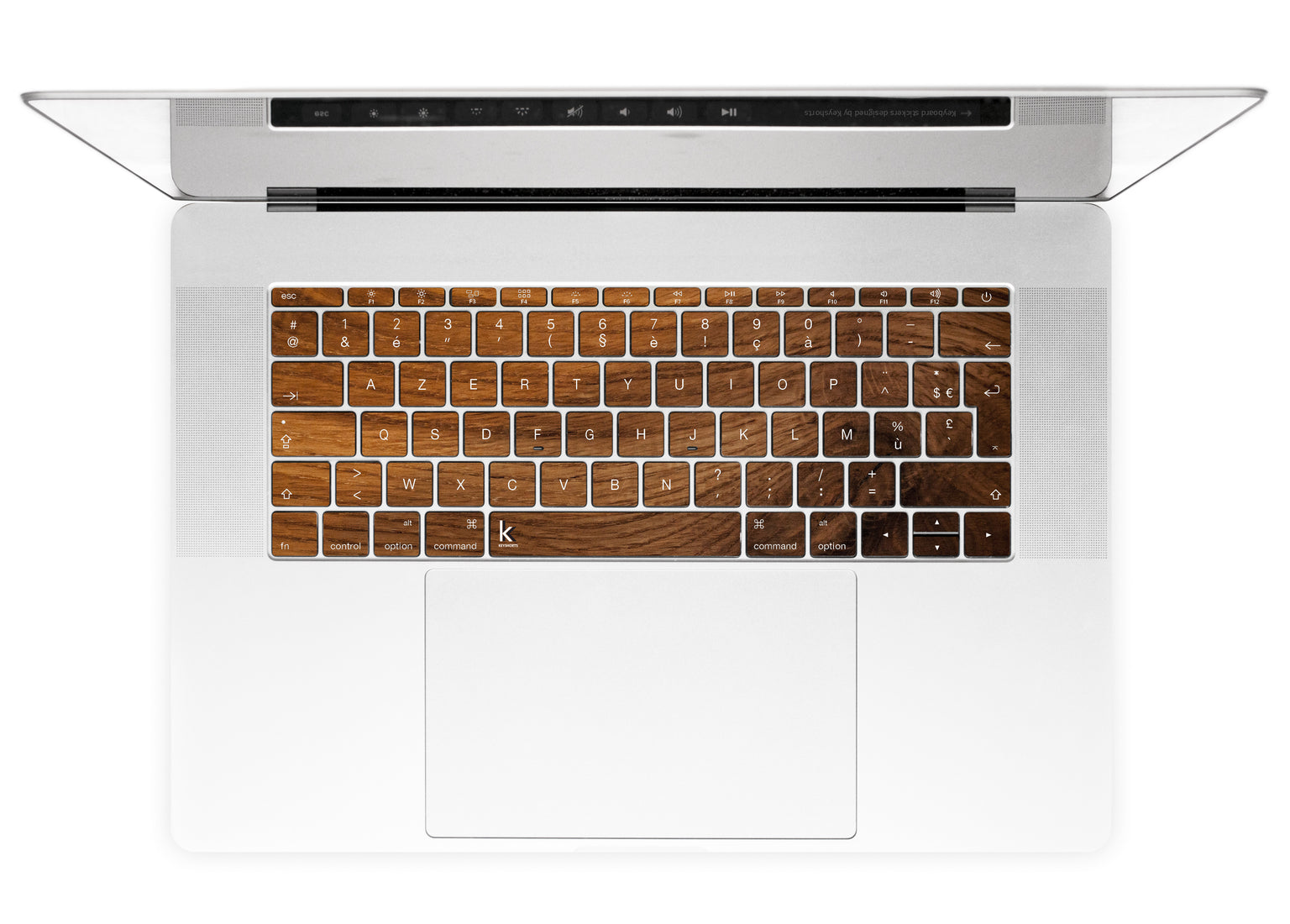 Old Wood MacBook Keyboard Stickers alternate French