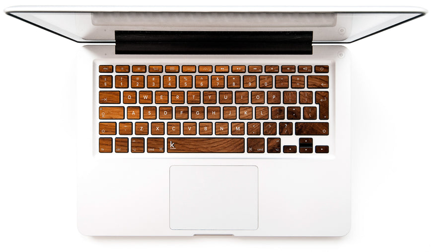 Old Wood MacBook Keyboard Stickers