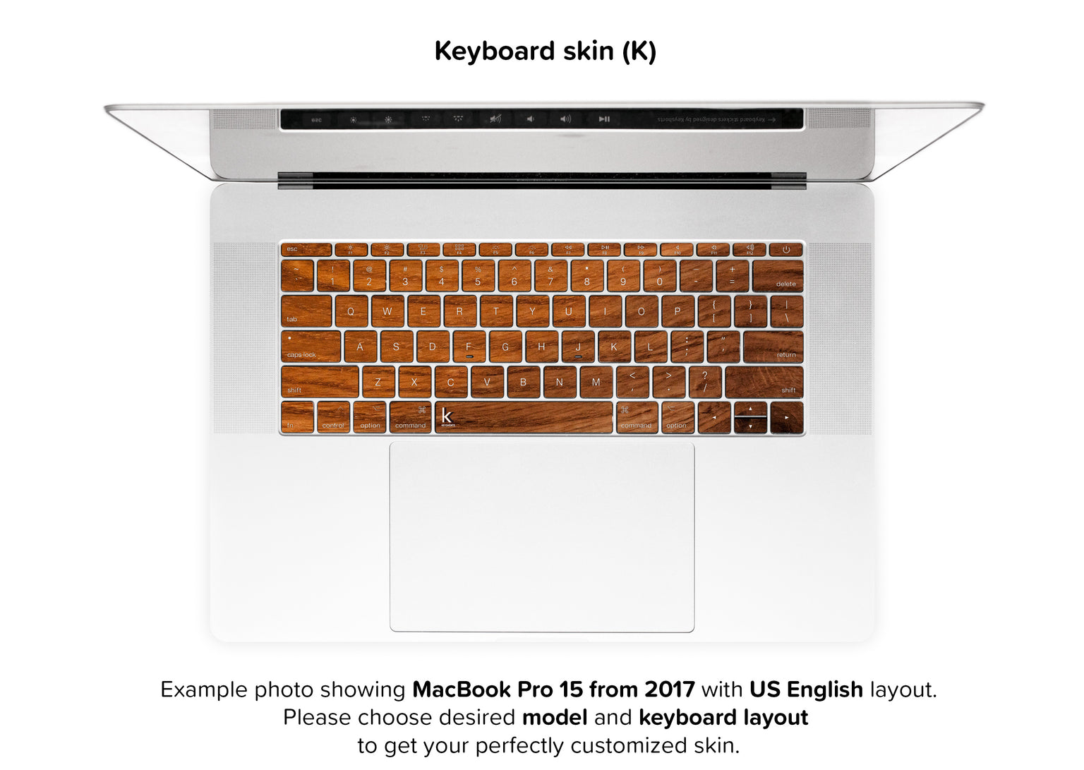 Old Wood MacBook Skin - keyboard stickers