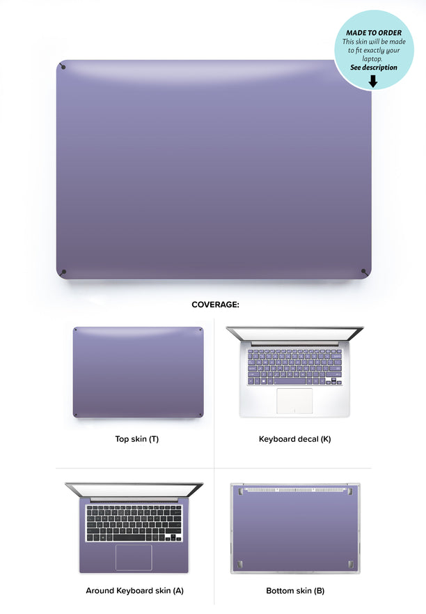 Orchid Gray Laptop Skin