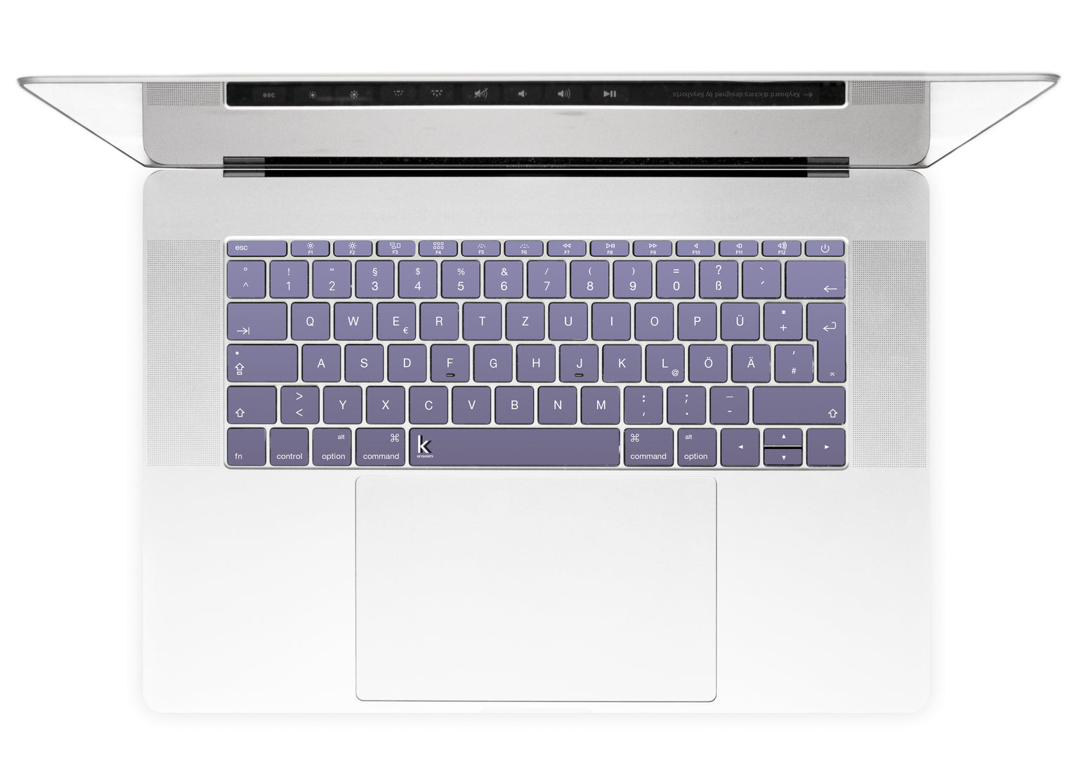 Orchid Gray MacBook Keyboard Stickers alternate German
