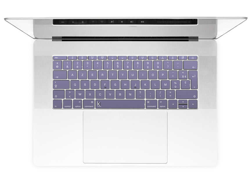 Orchid Gray MacBook Keyboard Stickers alternate French