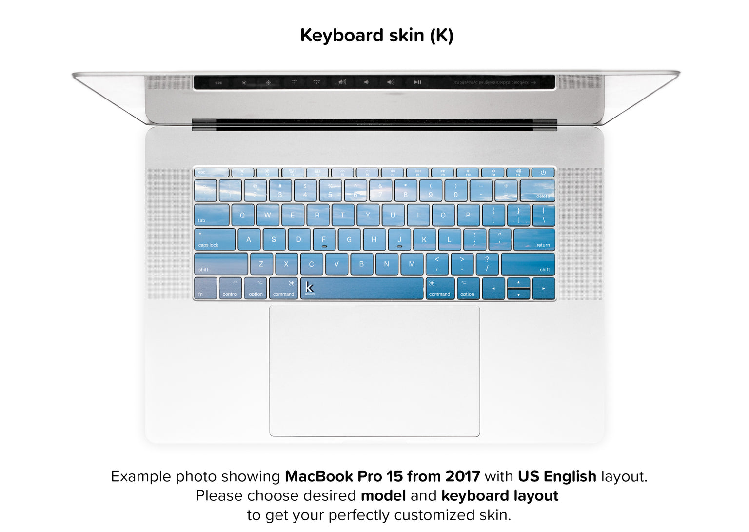 Pastel Ocean MacBook Skin - keyboard stickers