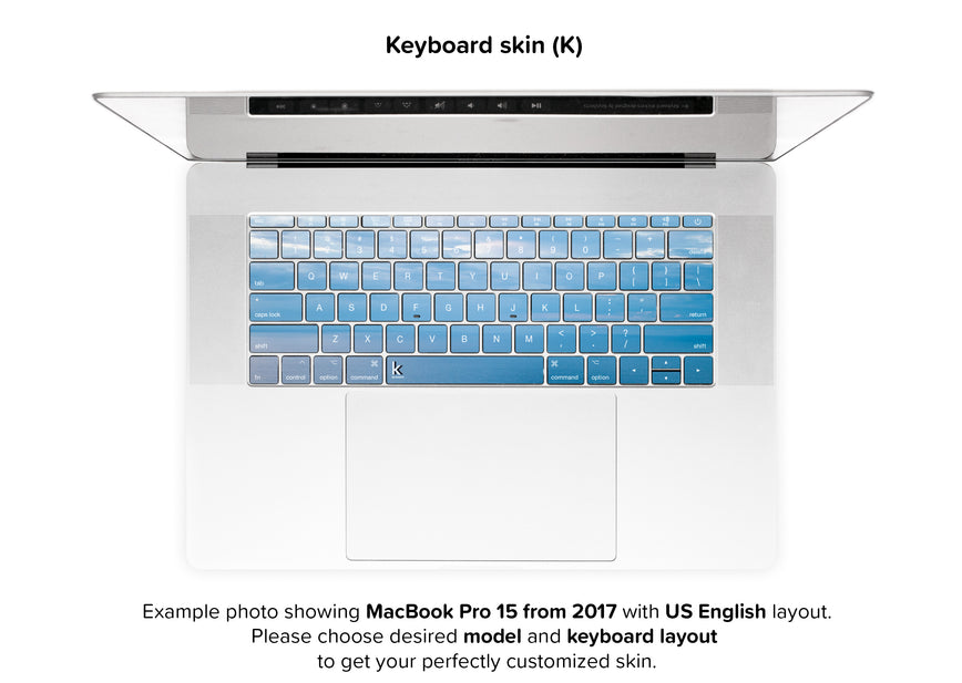 Pastel Ocean MacBook Skin - keyboard stickers