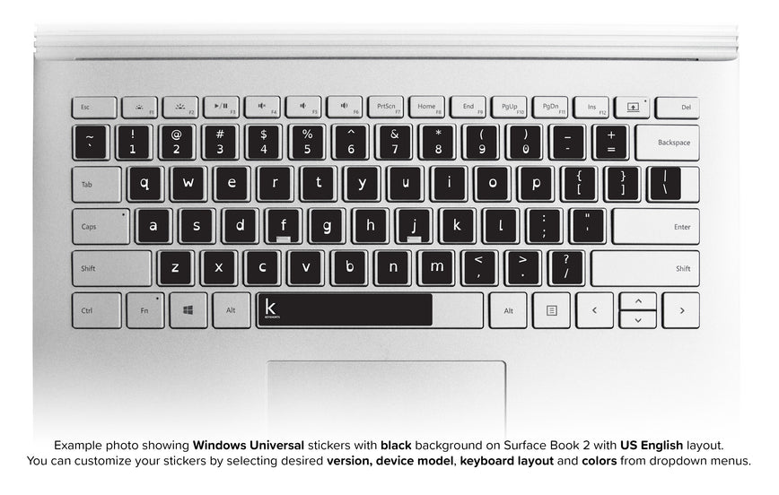Dyslexia Laptop Universal Keyboard Stickers