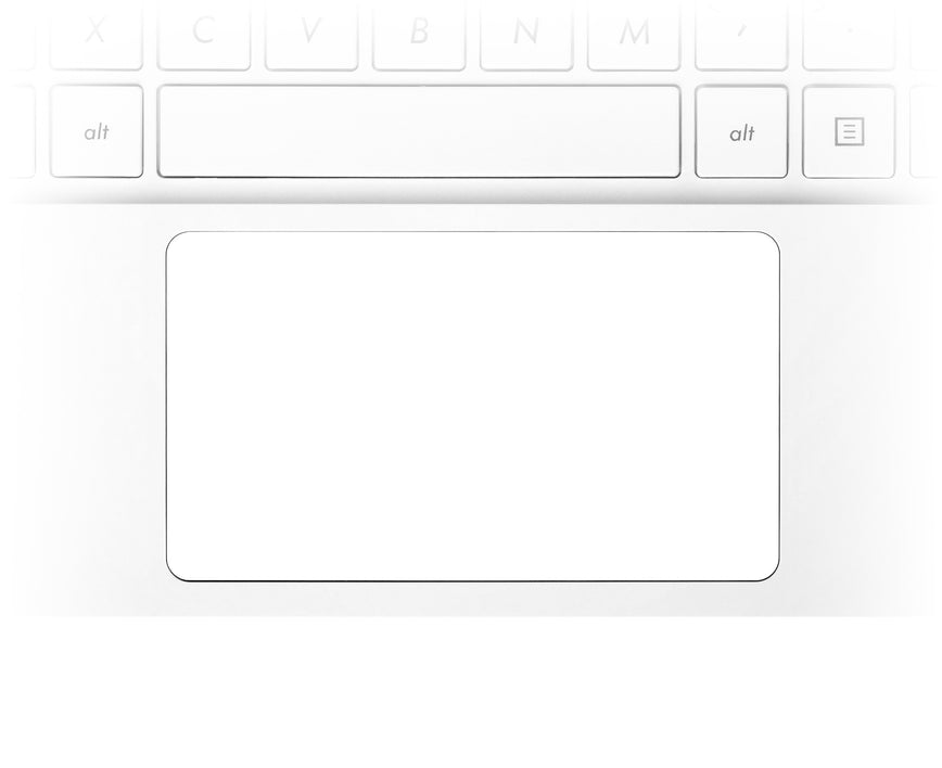 Plain White Laptop Trackpad Sticker