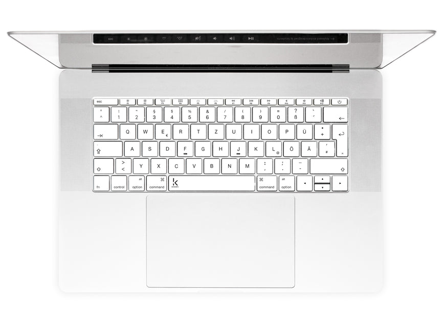 Plain White MacBook Keyboard Stickers alternate DE