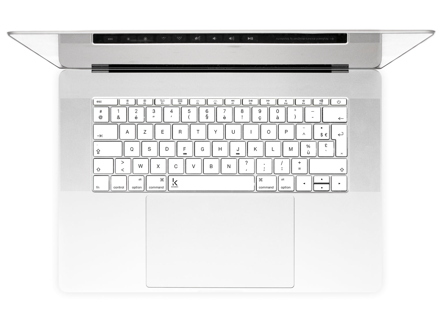 Plain White MacBook Keyboard Stickers alternate FR