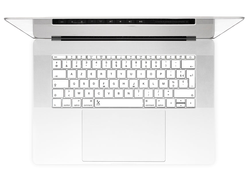Plain White MacBook Keyboard Stickers alternate FR