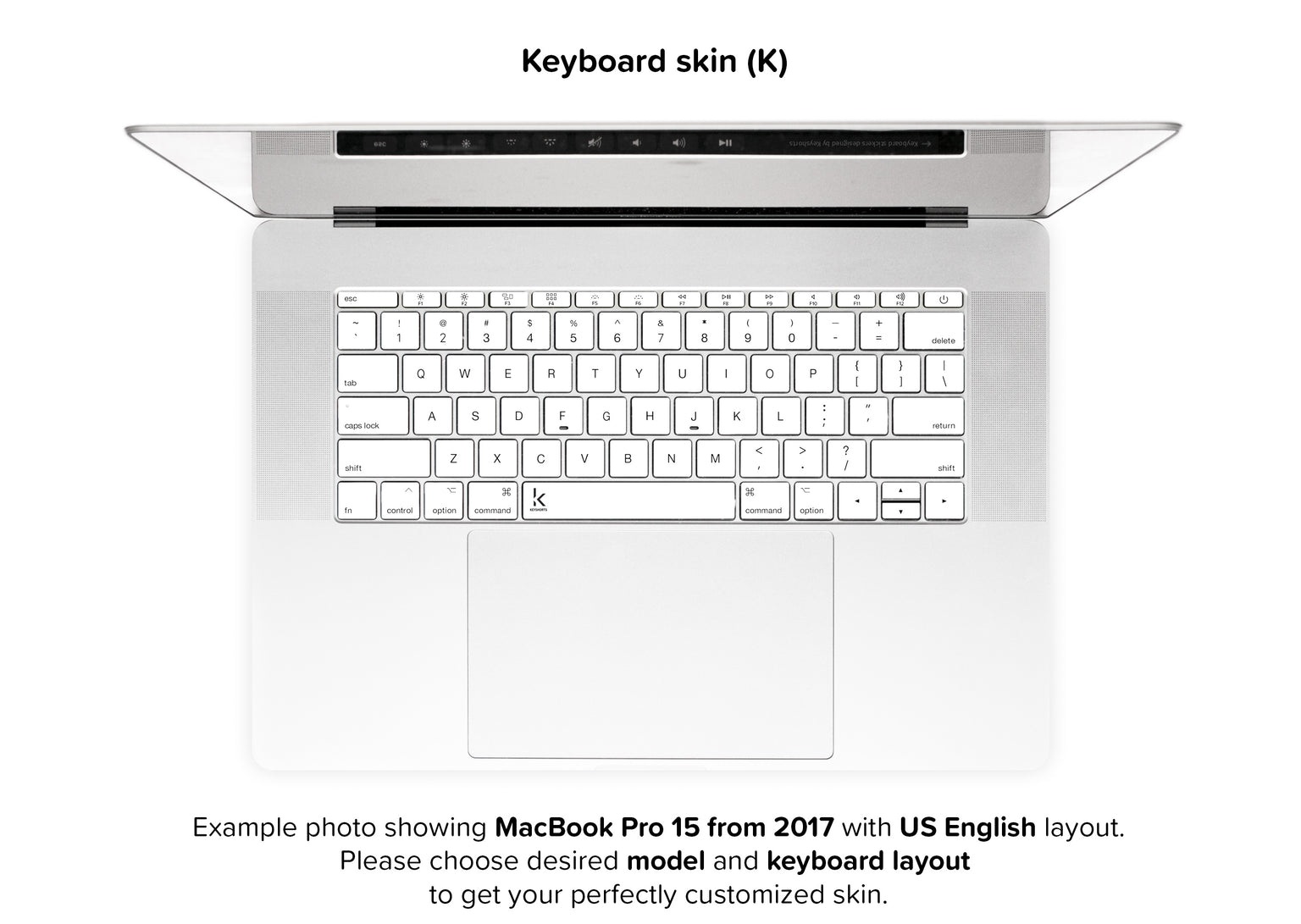 Plain White MacBook Skin - keyboard stickers