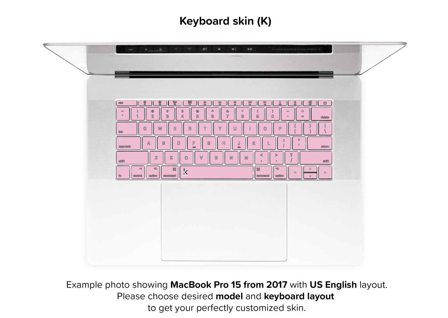 Powder Pink MacBook Skin - keyboard stickers