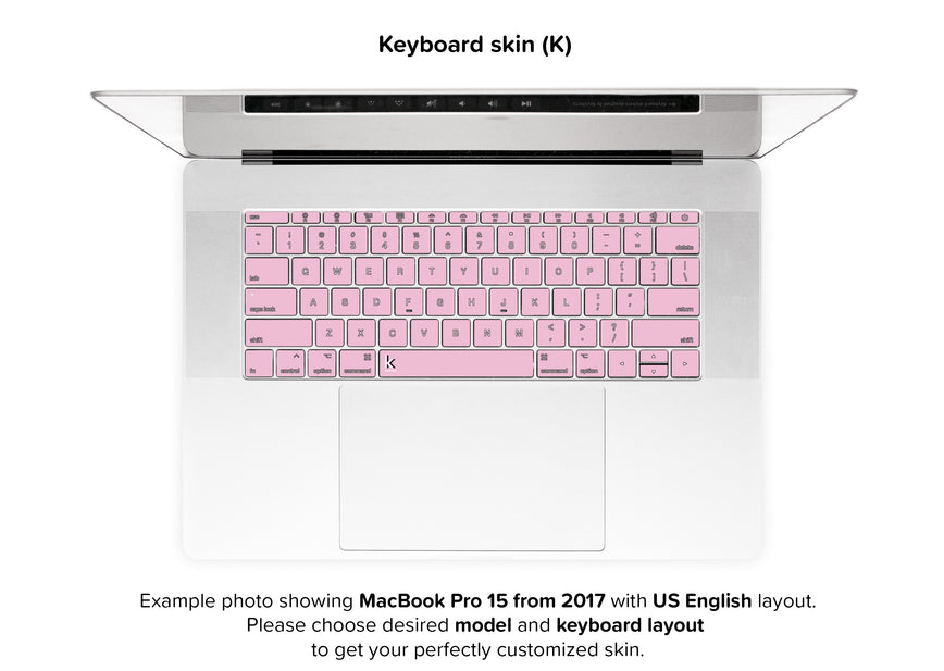 Powder Pink MacBook Skin - keyboard stickers