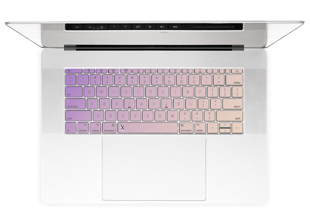Purple Beige Ombre MacBook Keyboard Stickers alternate