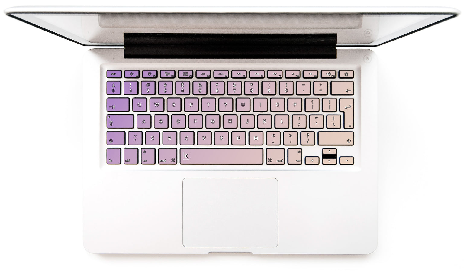 Purple Beige Ombre MacBook Keyboard Stickers