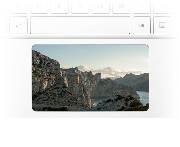Rocks and clouds Laptop Trackpad Sticker