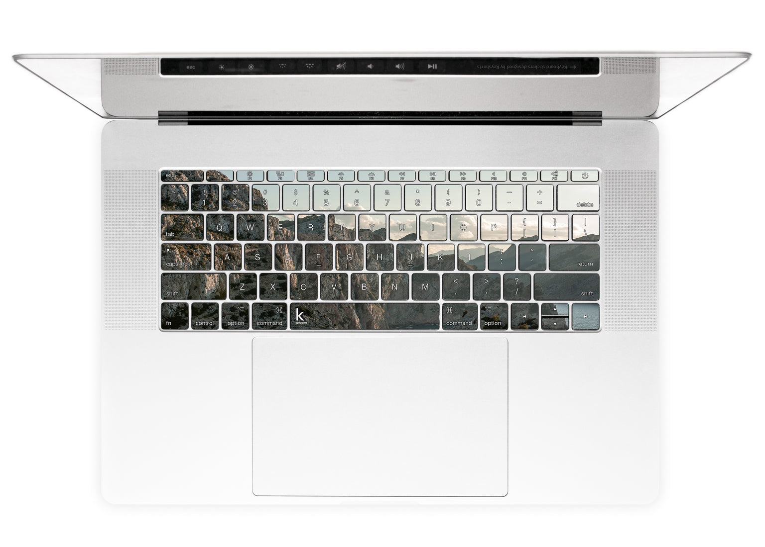 Rocks and clouds MacBook Keyboard Stickers alternate