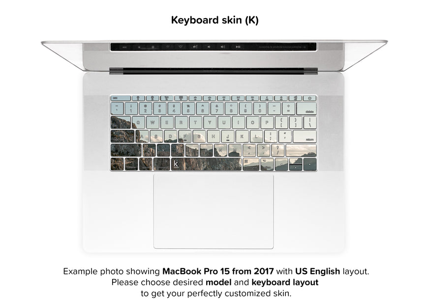 Rocks and clouds MacBook Skin - keyboard stickers
