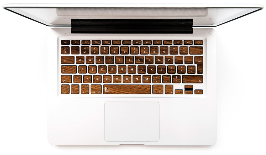 Rustic Wood MacBook Keyboard Stickers