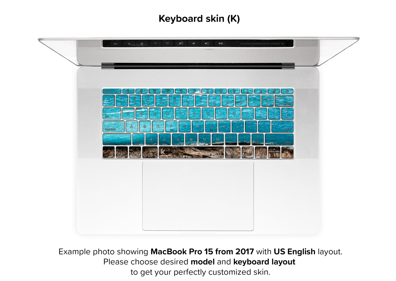Sea Cut MacBook Skin - keyboard stickers